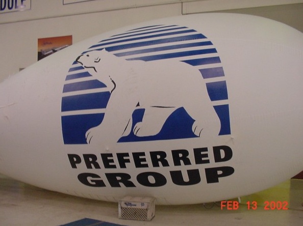 White Advertising Preferred Group Blimp