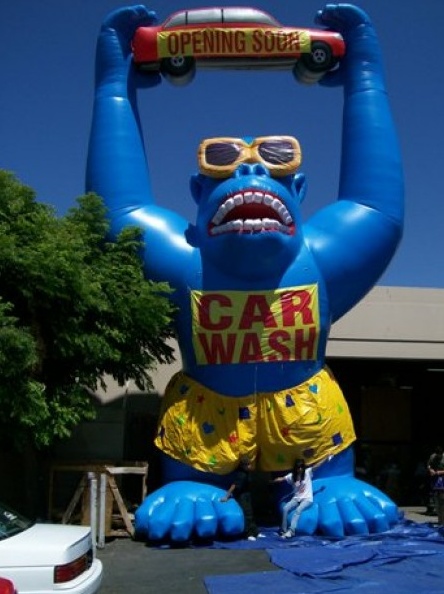 Blue Custom Car Wash Inflatables