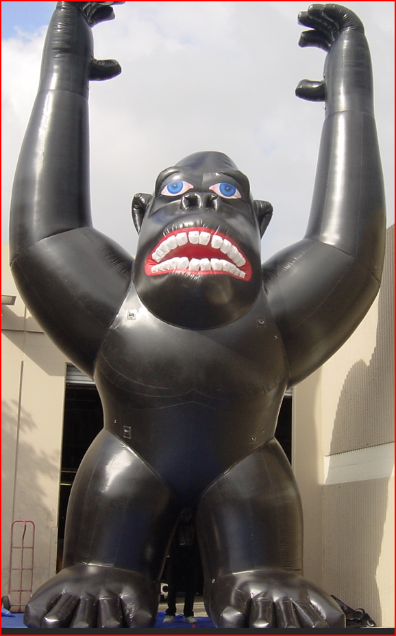 Giant Black Inflatable Gorilla for Dealership Promotions