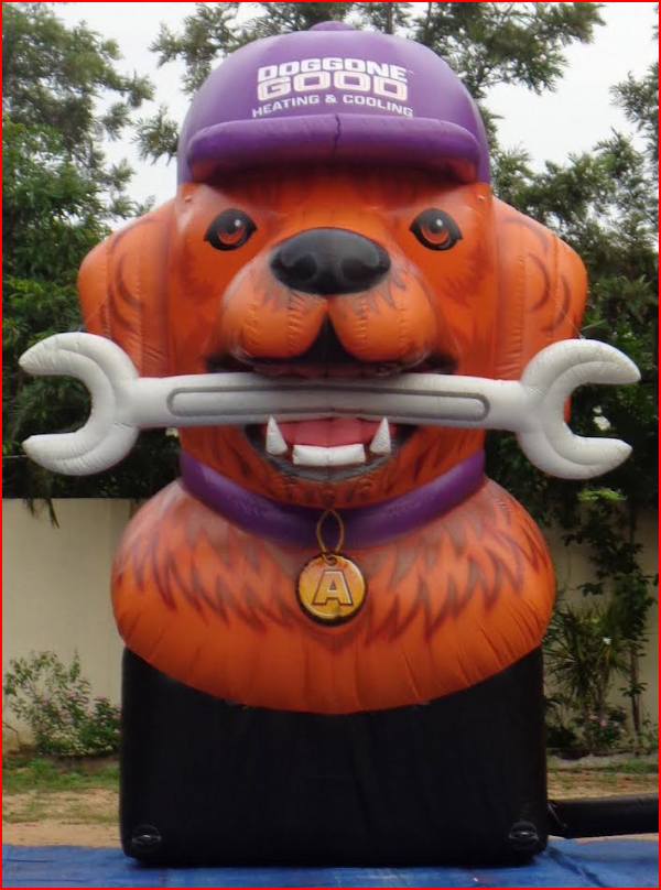 Custom Inflatable Dog Mascot for HVAC Company