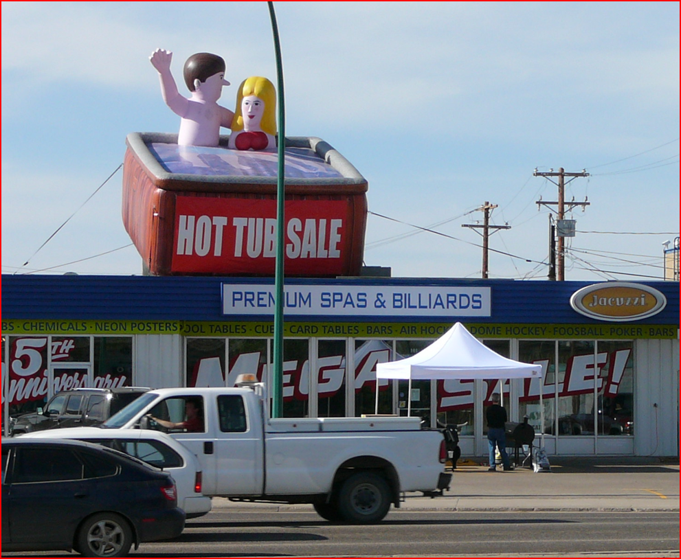 Rooftop Custom Inflatable Hot Tub Display for Spa Retailer