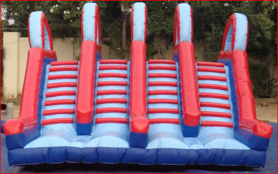 Custom Inflatable Multi-Lane Slide for School Events