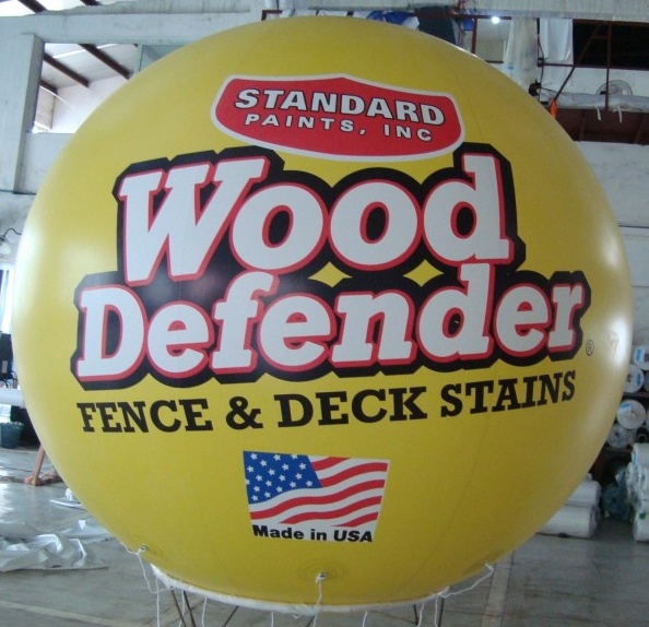 Yellow Helium Wood Defender Sphere