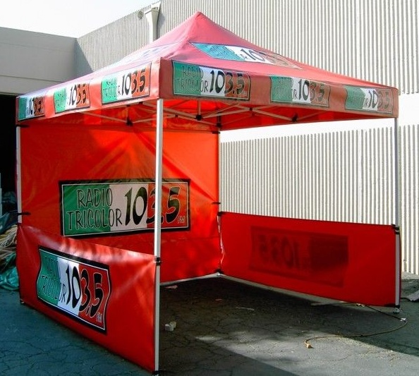 Red Custom Radio Tricolor Tent