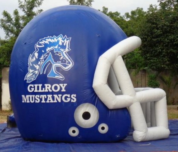 Blue White Football Gilroy Mustangs Tunnel