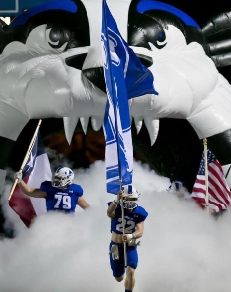 Blue White Red Football Tunnel