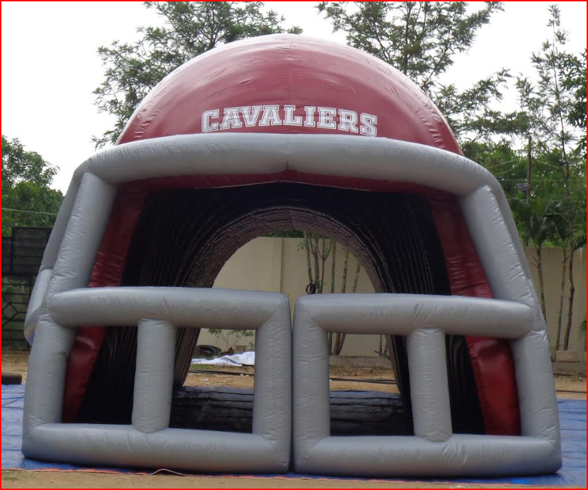 Cavaliers Football Helmet Tunnel for High School Team